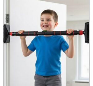 Kids Safe Door Pull-Up Bar – No-Screw Installation | 200KG Heavy-Duty | Auto-Locking Home Fitness Bar for Children 🏋️♂️ heavy duty no screw door pull up bar– supports up to 200 kg | auto locking | home gym equipment
