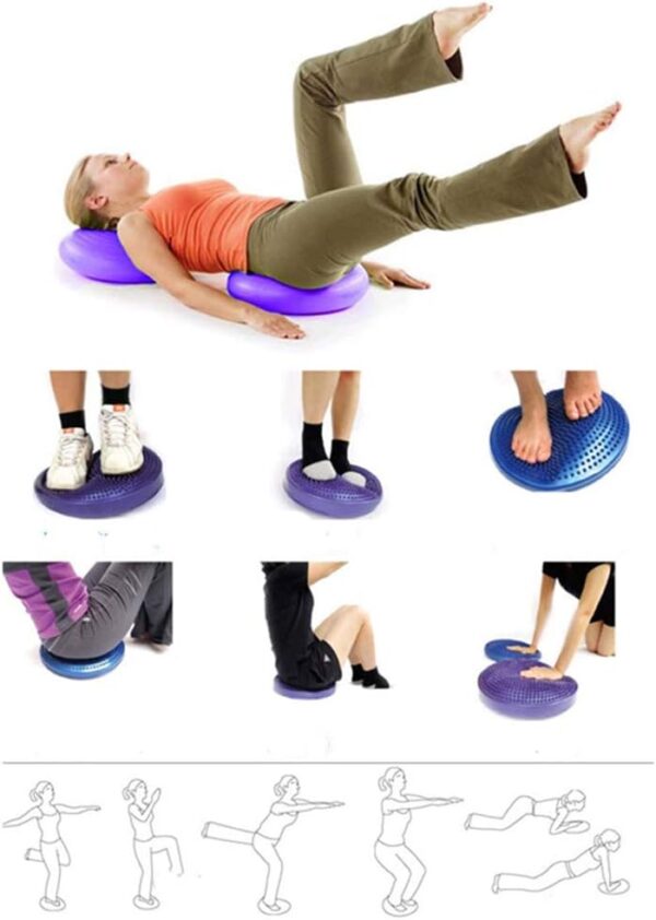 yoga balance disc stability cushion – fitness wobble pad for core strength, posture & balance training