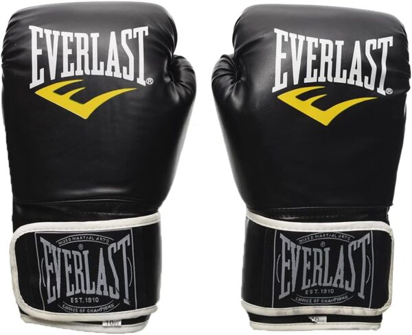everlast professional boxing gloves for men & women | pu leather adult training gloves for muay thai, mma, ufc, sparring & fitness workouts | 1 pair durable punching gloves