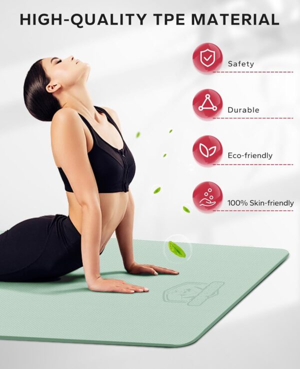 luxury yoga mat for home workout – anti slip, eco friendly & extra comfort thickness