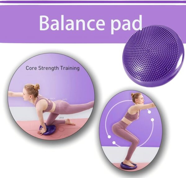 yoga balance disc stability cushion – fitness wobble pad for core strength, posture & balance training
