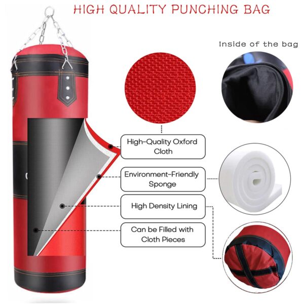 unfilled punching bag for gym & home high quality canvas build strength & endurance