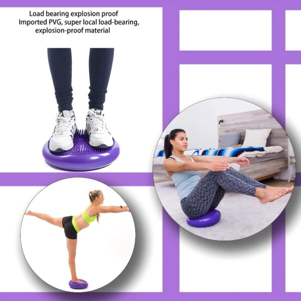 yoga balance disc stability cushion – fitness wobble pad for core strength, posture & balance training