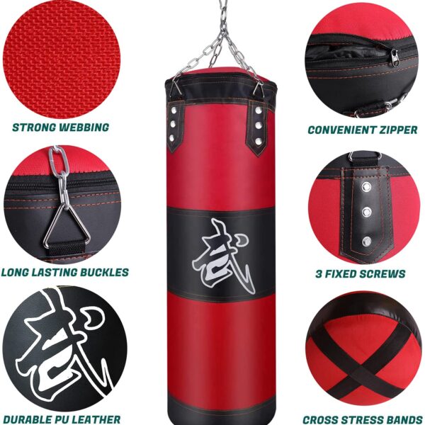 unfilled punching bag for gym & home high quality canvas build strength & endurance