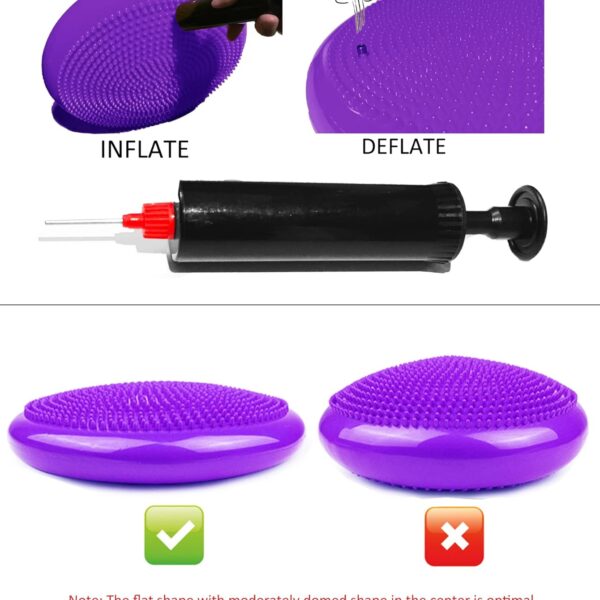 yoga balance disc stability cushion – fitness wobble pad for core strength, posture & balance training