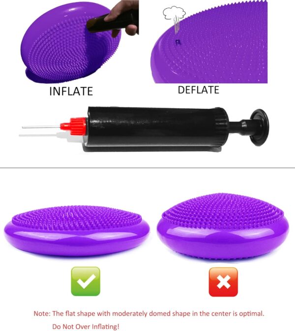 yoga balance disc stability cushion – fitness wobble pad for core strength, posture & balance training