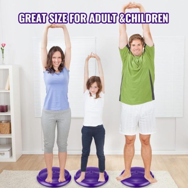 yoga balance disc stability cushion – fitness wobble pad for core strength, posture & balance training