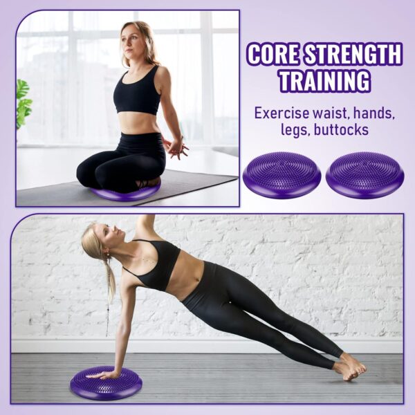 yoga balance disc stability cushion – fitness wobble pad for core strength, posture & balance training