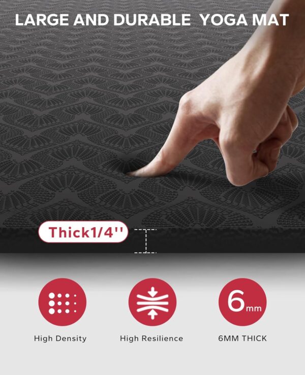 luxury yoga mat for home workout – anti slip, eco friendly & extra comfort thickness