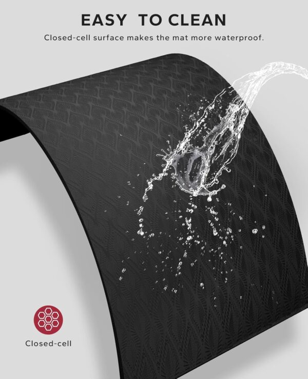 luxury yoga mat for home workout – anti slip, eco friendly & extra comfort thickness