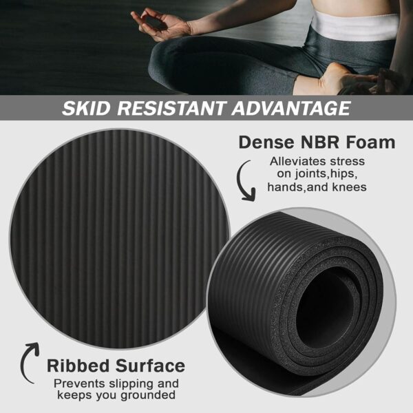 luxury yoga mat for home workout – anti slip, eco friendly & extra comfort thickness