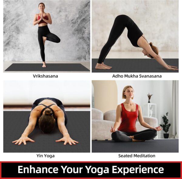 luxury yoga mat for home workout – anti slip, eco friendly & extra comfort thickness