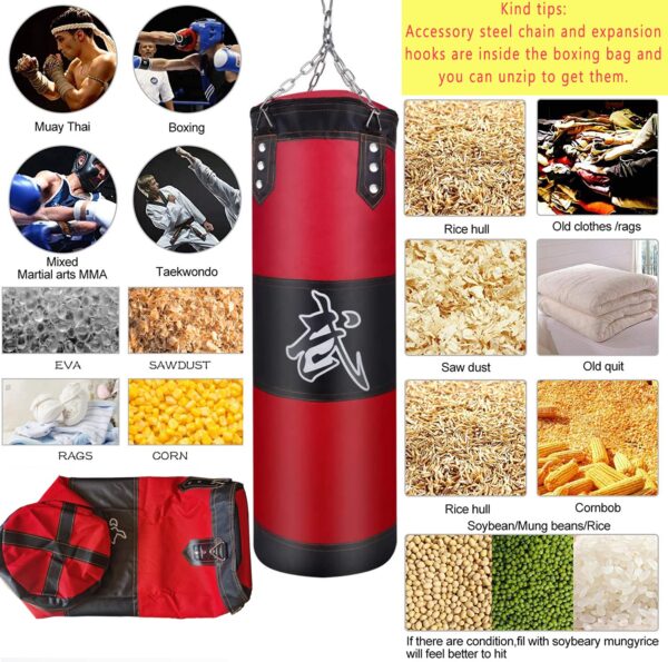 unfilled punching bag for gym & home high quality canvas build strength & endurance