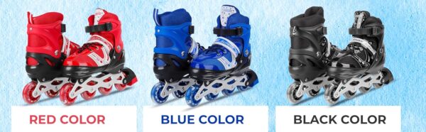 4 wheel adjustable inline skating shoes | pro speed roller skates for kids & adults
