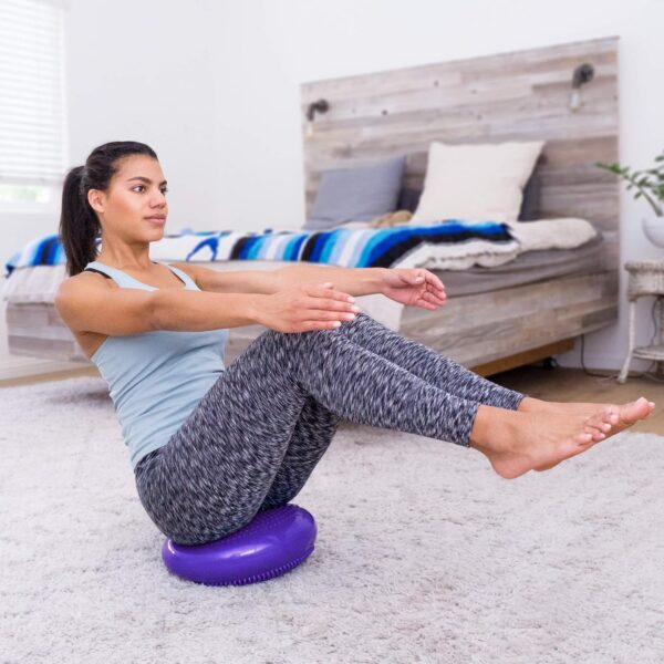 yoga balance disc stability cushion – fitness wobble pad for core strength, posture & balance training