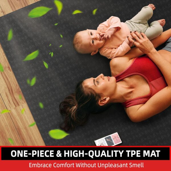 luxury yoga mat for home workout – anti slip, eco friendly & extra comfort thickness