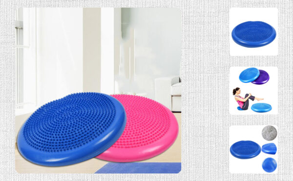yoga balance disc stability cushion – fitness wobble pad for core strength, posture & balance training