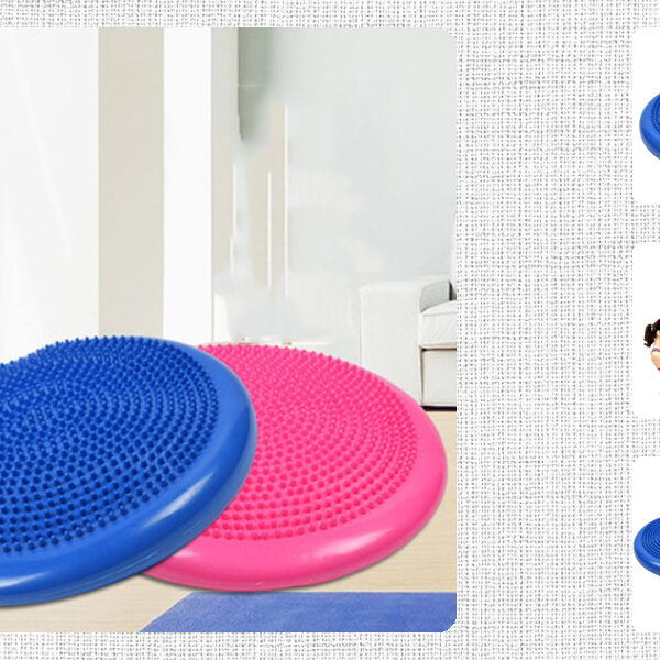 yoga balance disc stability cushion – fitness wobble pad for core strength, posture & balance training