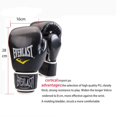 everlast professional boxing gloves for men & women | pu leather adult training gloves for muay thai, mma, ufc, sparring & fitness workouts | 1 pair durable punching gloves