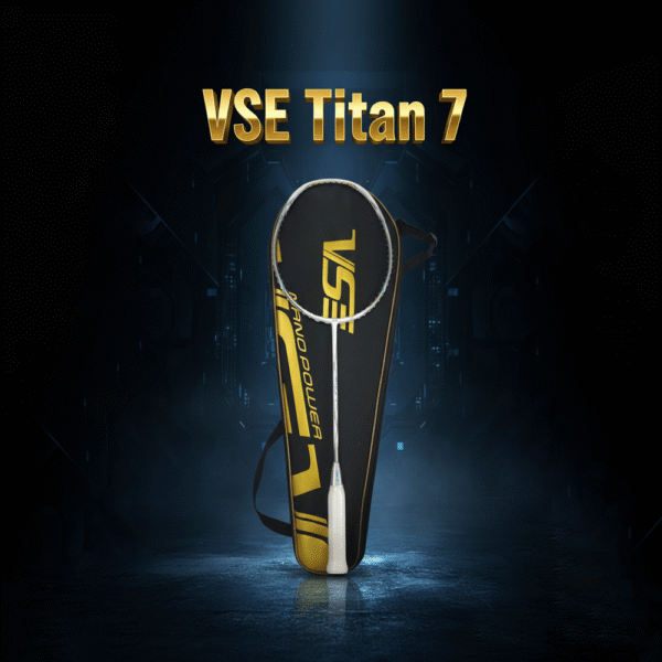 vse titan 7 original badminton racket – premium power, speed & control | lightweight 4u, high tension, premium build