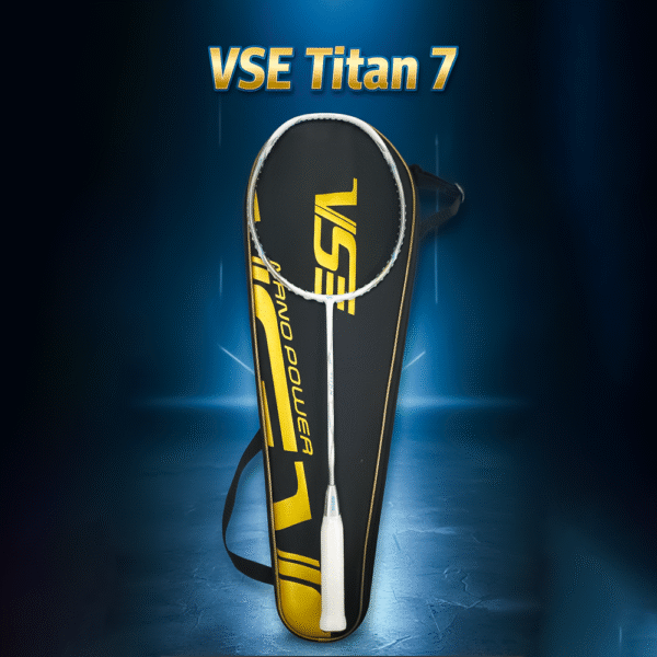 vse titan 7 original badminton racket – premium power, speed & control | lightweight 4u, high tension, premium build