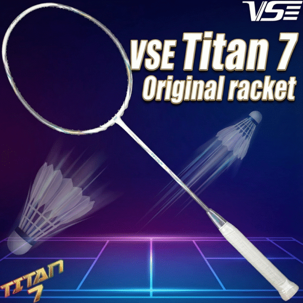 vse titan 7 original badminton racket – premium power, speed & control | lightweight 4u, high tension, premium build