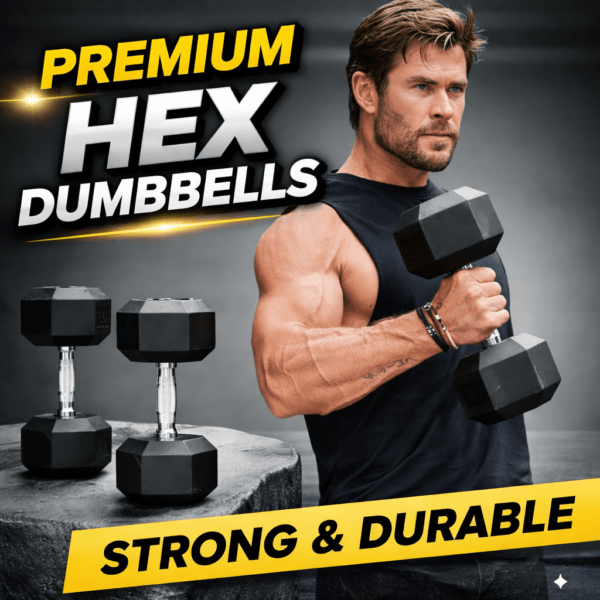 premium hex dumbbell — strong grip, solid build, perfect for every workout!