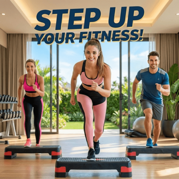 adjustable aerobic stepper 2 step & 3 step | best home cardio & workout equipment