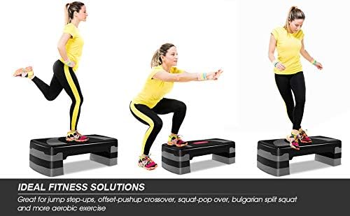 adjustable aerobic stepper 2 step & 3 step | best home cardio & workout equipment
