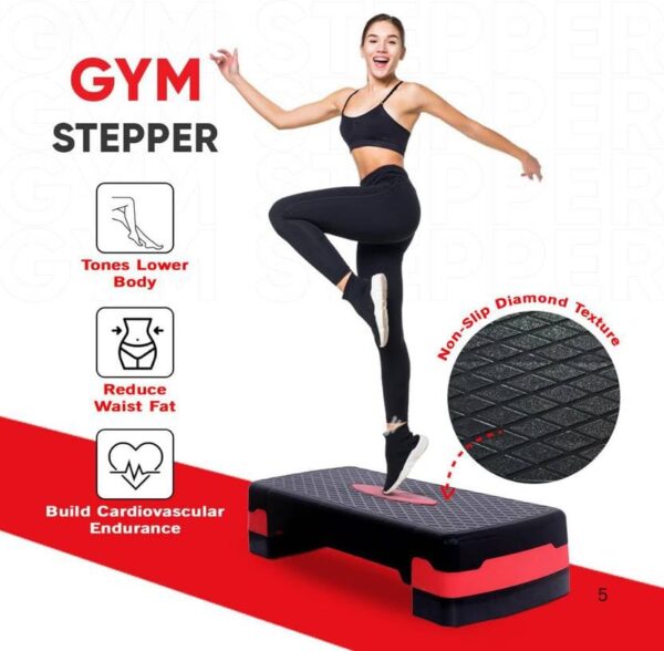 adjustable aerobic stepper 2 step & 3 step | best home cardio & workout equipment