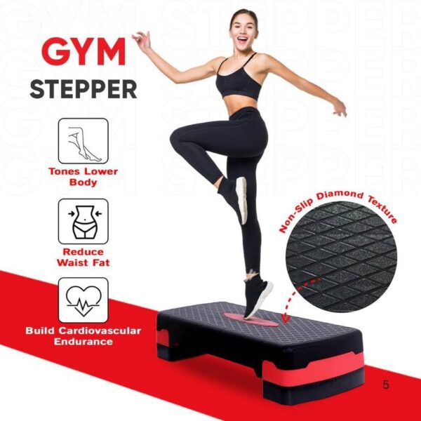 adjustable aerobic stepper 2 step & 3 step | best home cardio & workout equipment
