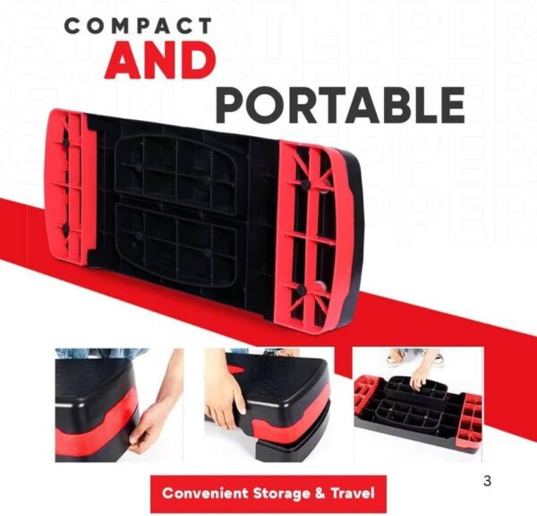 adjustable aerobic stepper 2 step & 3 step | best home cardio & workout equipment