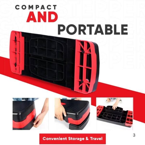 adjustable aerobic stepper 2 step & 3 step | best home cardio & workout equipment