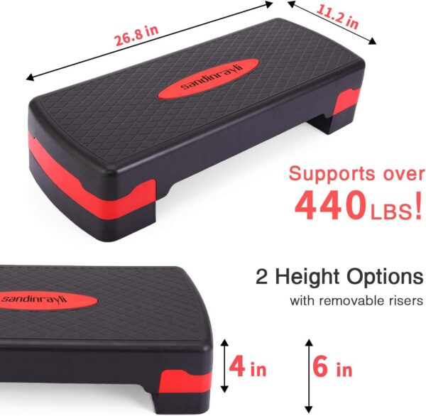 adjustable aerobic stepper 2 step & 3 step | best home cardio & workout equipment