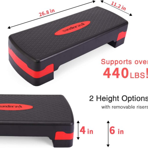 adjustable aerobic stepper 2 step & 3 step | best home cardio & workout equipment