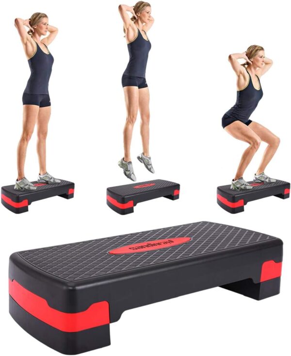 adjustable aerobic stepper 2 step & 3 step | best home cardio & workout equipment