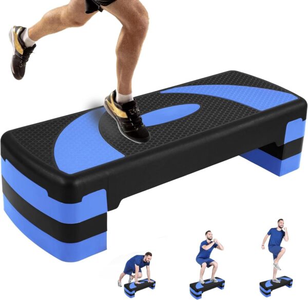 adjustable aerobic stepper 2 step & 3 step | best home cardio & workout equipment