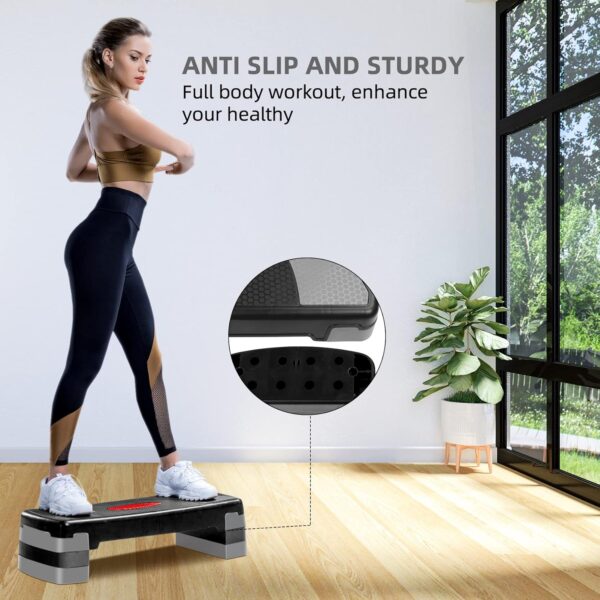 adjustable aerobic stepper 2 step & 3 step | best home cardio & workout equipment
