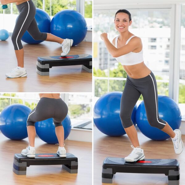adjustable aerobic stepper 2 step & 3 step | best home cardio & workout equipment