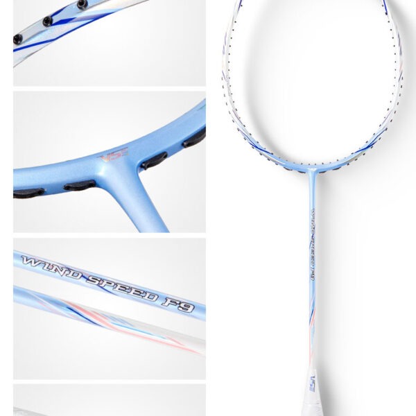 vse titan wind speed f9 original badminton racket – ultimate power, speed & control (4u lightweight)