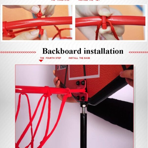 2 in 1 basketball & magnetic dart game for kids – indoor sports play set with ball, pump & hoop