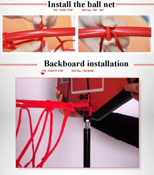 2 in 1 basketball & magnetic dart game for kids – indoor sports play set with ball, pump & hoop