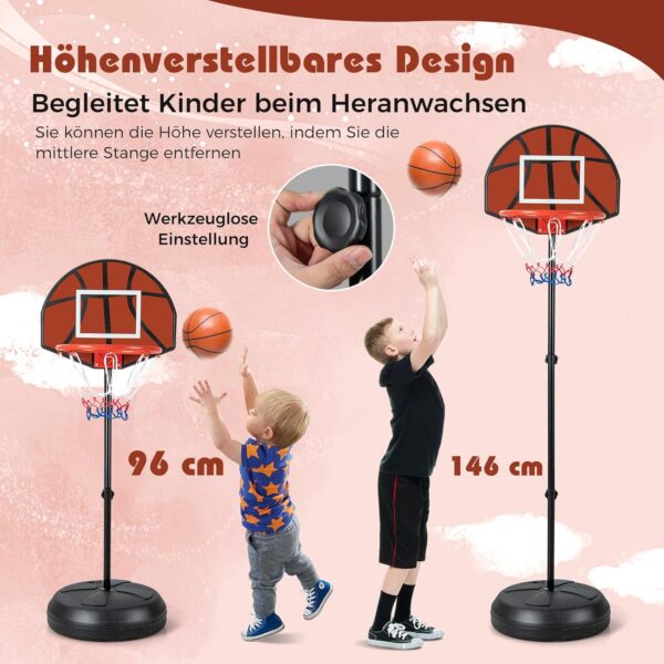 2 in 1 basketball & magnetic dart game for kids – indoor sports play set with ball, pump & hoop