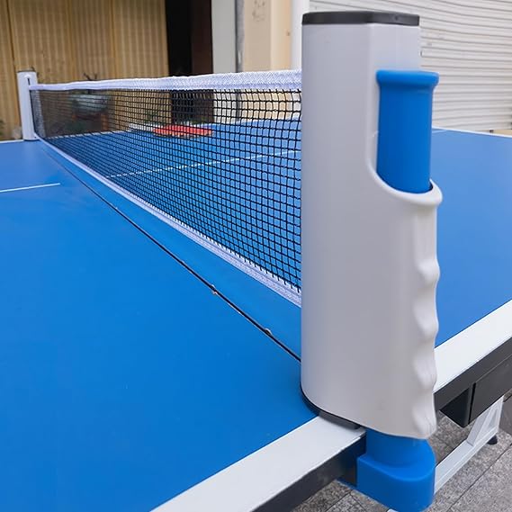 ninja table tennis combo set | 2 rackets + 3 balls with adjustable & foldable tt net – multicolor (sstp)