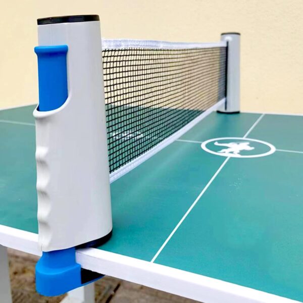 ninja table tennis combo set | 2 rackets + 3 balls with adjustable & foldable tt net – multicolor (sstp)