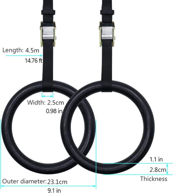 black mountain professional olympic gymnastics rings 1200lbs – adjustable home gym rings for calisthenics & strength training in bangladesh
