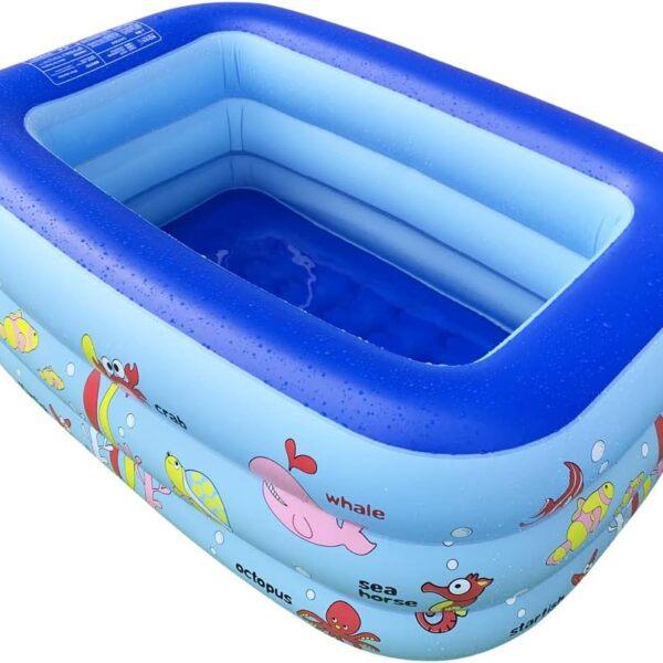 large inflatable swimming pool for kids & adults, extra large thickened pvc family blow up pool, durable backyard outdoor garden summer water party pool