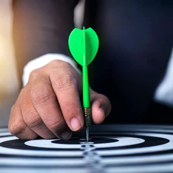 dart board game set with steel tip darts | wall mounted standard dartboard for adults & kids | complete family fun target game & accessories