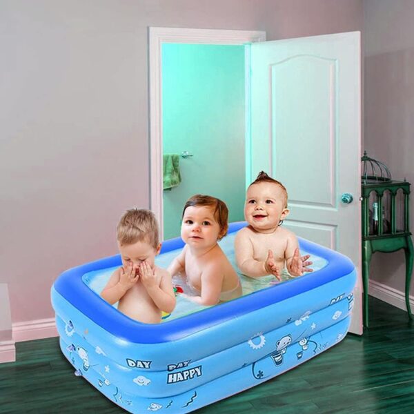 large inflatable swimming pool for kids & adults, extra large thickened pvc family blow up pool, durable backyard outdoor garden summer water party pool