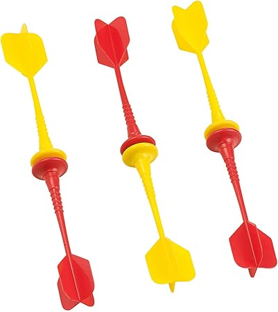 magnetic dart board game set – double sided roll up target board with 6 safe magnetic darts for kids & adults